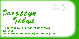 dorottya tibad business card